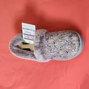 Womens BOBS Too Cozy Doodle Creations; Gray, Multi Color, Size 9